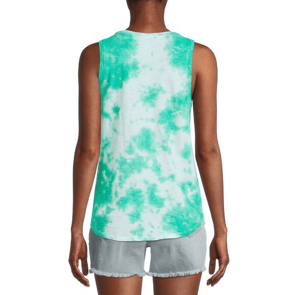 3/$20 Tie-Dye Tank, Green - Picture 4 of 10